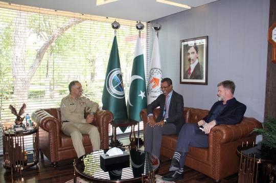 19-06-2023, Islamabad: Country Head of UNICEF Mr. Abdullah A Fadil called on Chairman NDMA Lt General Inam Haider Malik at NDMA HQs.